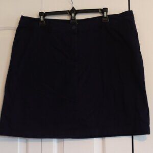 Ellos Plus Women's Blue Skort Size 16 Cotton/Spandex Outer Causal Modest